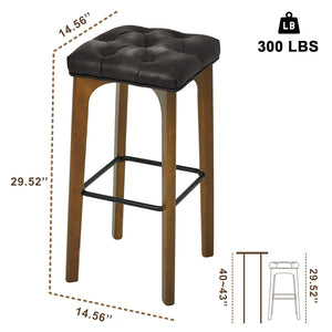 HOUCHICS Height Bar Stools and Kitchen Island Stools Set of 2 pieces