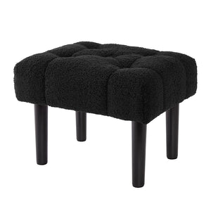 HOUCHICS Fur Padded Foot Stool Ottoman