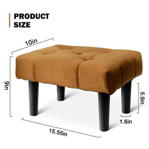 small velvet footstool ottoman