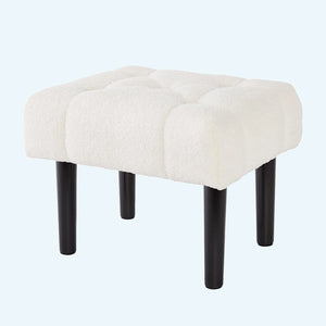 HOUCHICS Fur Padded Foot Stool Ottoman