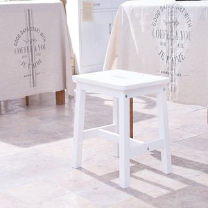 Wood Counter Stool (White)