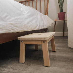 wooden step stool for bed
